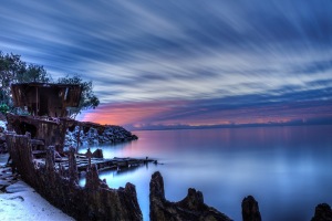 The Gayundah wreck at Woody Point in Brisbane. Taken using a 10 stop filter for a long exposure.